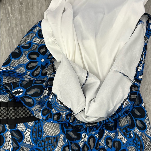 Nikibiki Black and Blue Floral Lace Midi Dress - Picture 8 of 8